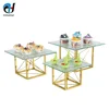 Party Decoration Wedding Fruit Matel Cake Stand Stainless Steel Buffet Set Drink Dessert Buffet Display Stand