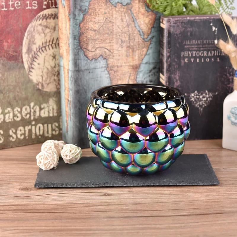 electroplating tea light candle container votive glass candle vessel