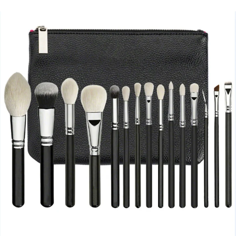 

15 Pcs Classic Cosmetics Make up Brush,3 Sets, Black