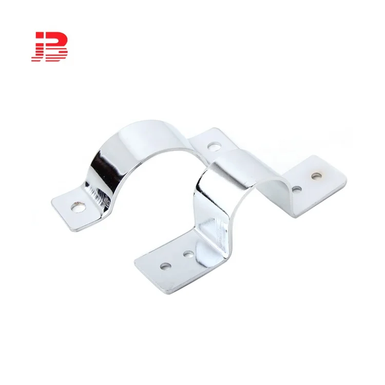 Metal Chrome Wall Mount Pipe Clamp Fittings for round square tube factory