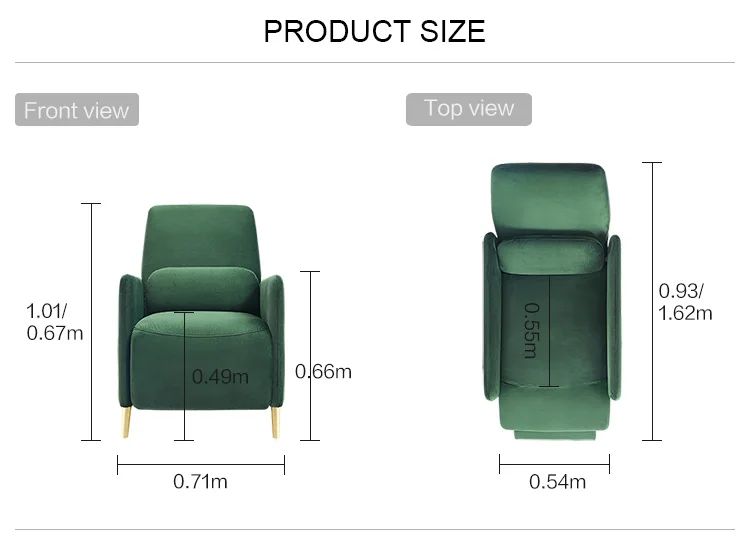 Linsy Home nordic minimalist living room fabric luxury functional sofa single chair