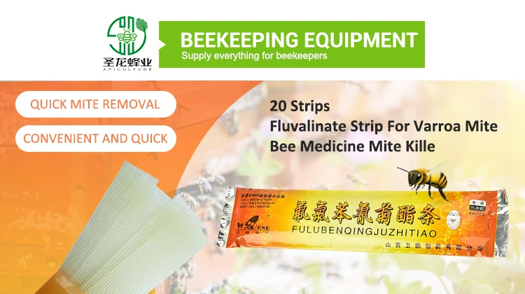 20x Beekeeping Fluvalinate Mite Killer Pest Control Varroa Strip Tool Kit Supply 