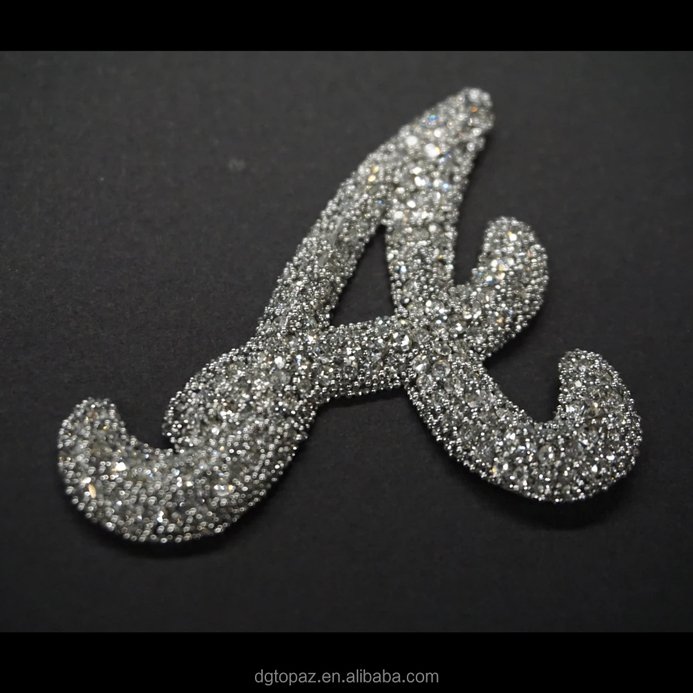 Free sample Sparkly Colored Iron-on Crystal Rhinestone Patches luxury designer patches for hats