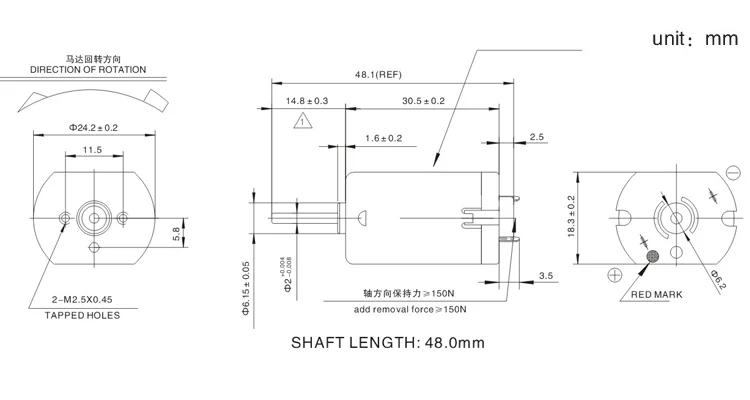 permanent magnetic mabuchi micro motor