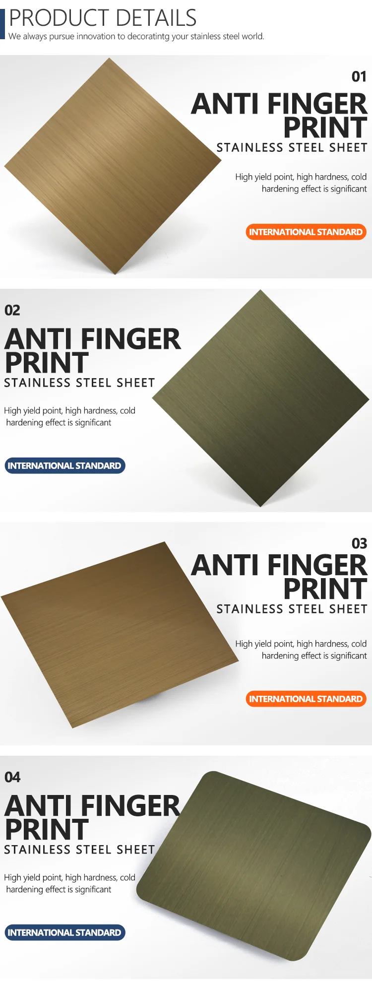 stainless steel color sheet