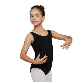 2020 Child Black Sleeveless Ballet Dance Leotard Girls Ballet Kids ...