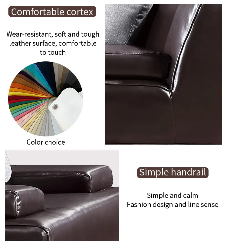 Pengpai Furniture Waiting Area Settee Custom 7 Seater Sofa Set