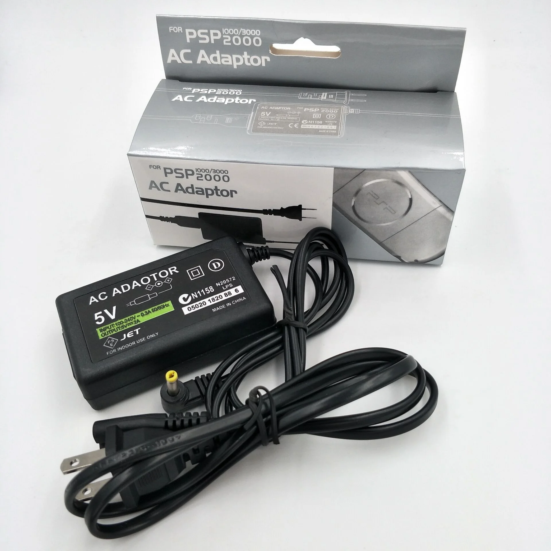 PSP用5V ACアダプター、家庭用壁掛け充電器、電源コード、ソニー