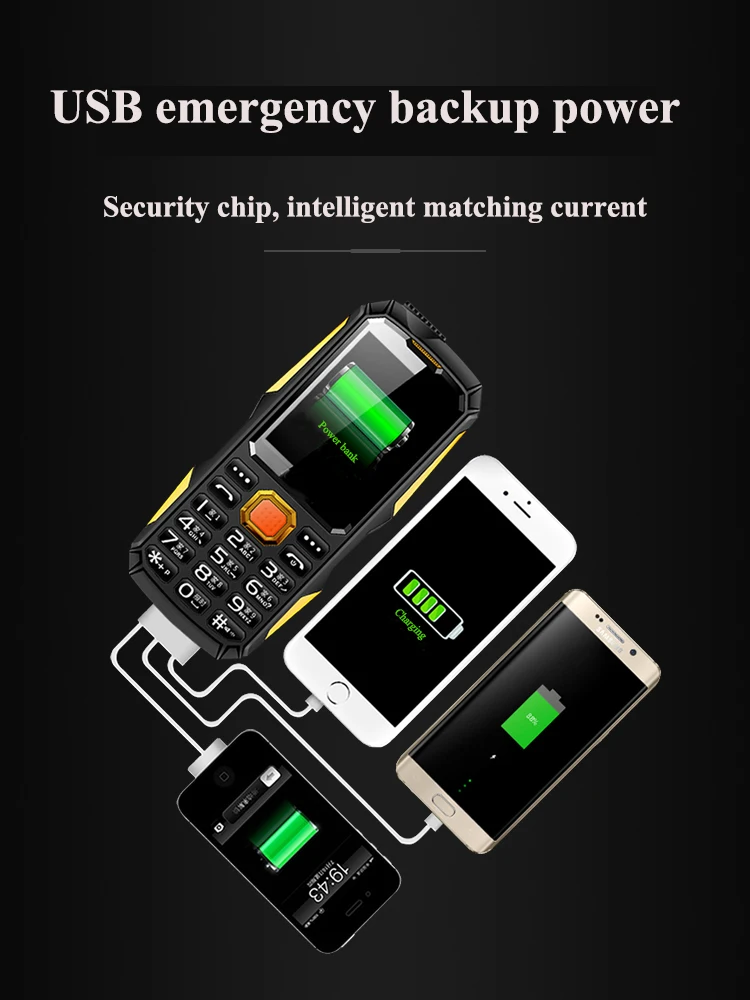 2020 The Latest Rugged 4G Phone Keyboard Waterproof Rugged Phone Cover With Flashlight Phone Rugged
