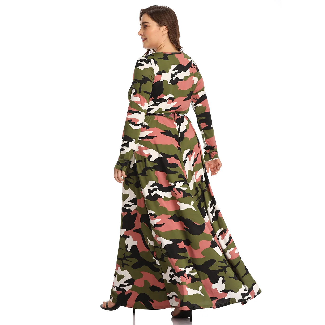 Z91837a 2020 Plus Size Dress For Fat Woman Long Sleeve Fashion Large