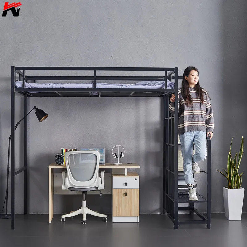 Full Size Black Metal Bunk Frame College Apartment Bed Frame 2019