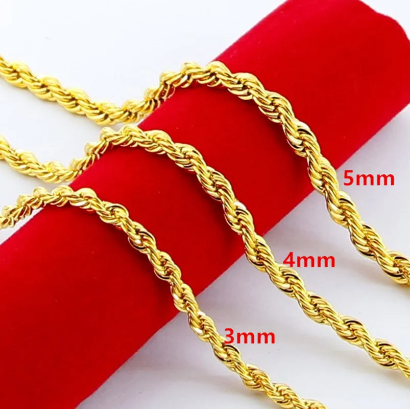 3mm 24k gold chain