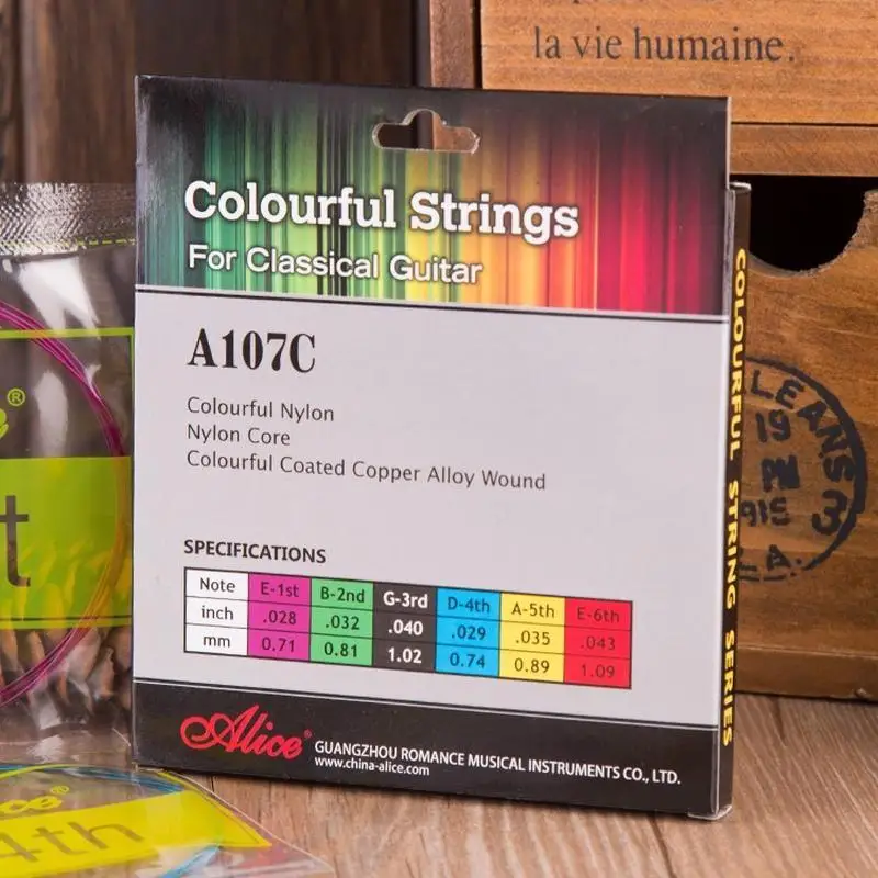 Alice A107C High Quality Coated Copper Alloy Nylon Western Guitar ...