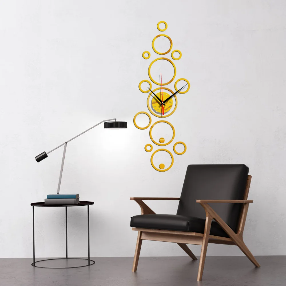Yatak Odası Oturma Odası Sessiz Diy Duvar Saati Polka Dot Daire Daire Yatak Odası Oturma Odası Sessiz Diy Duvar Saati Polka Dot Daire Daire