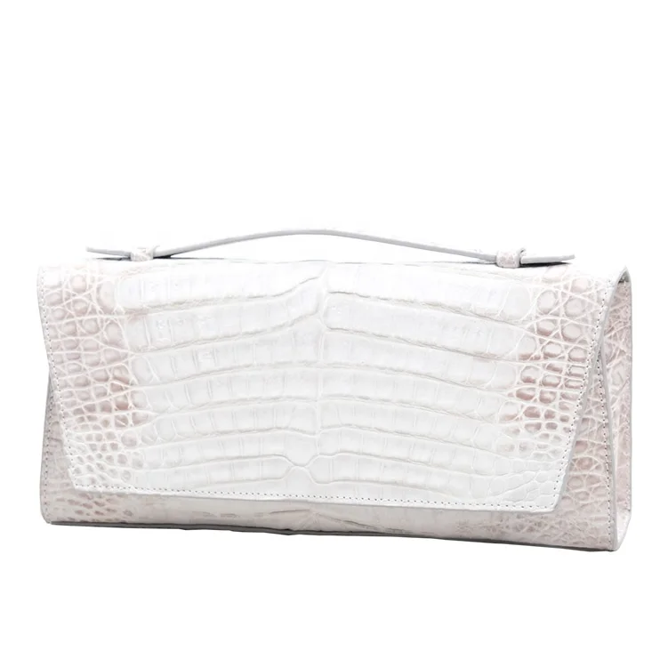 Latest gorgeous chic ladies large crocodile clutch bags genuine crocodile skin handbags fashion lady purse free shipping