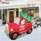 Wholesale cheap Santa Claus Pick Up Truck Decorations Inflatable