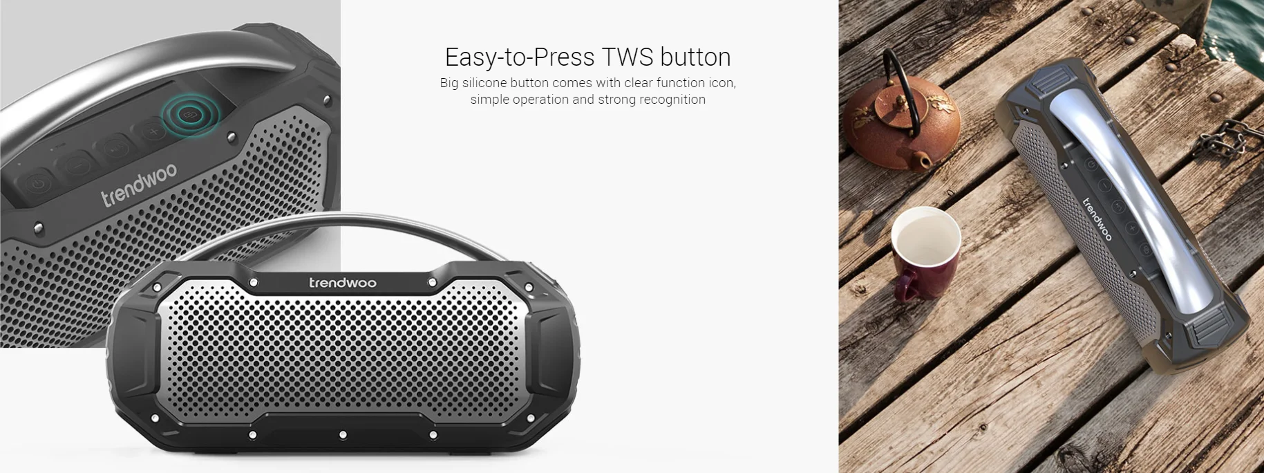EQ Mode Control IPX6 Waterproof Wireless Portable Speaker - ANKUX.COM