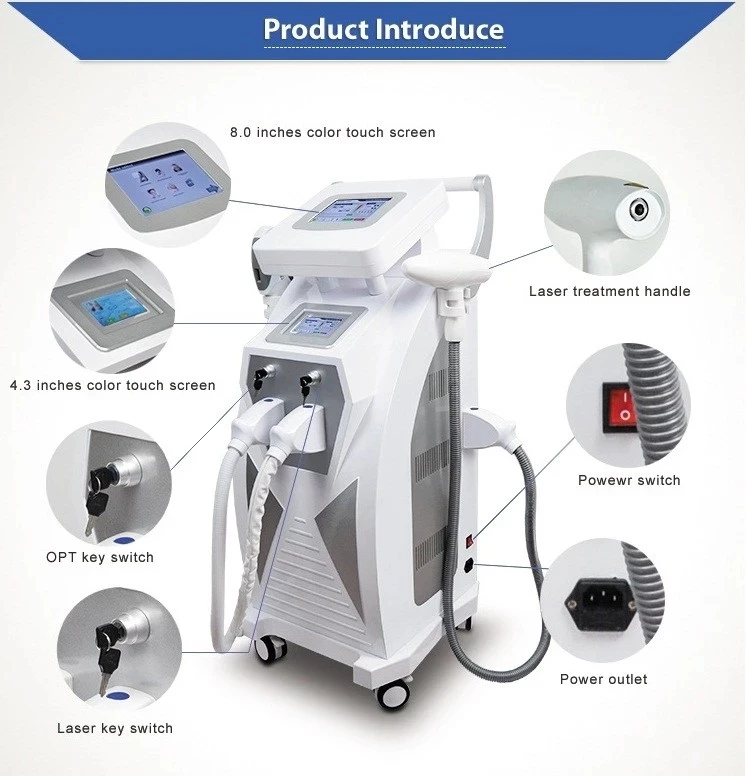 Multifunctional Permanent Hair Remover SHR OPT IPL Hair Removal Machine For Beauty Salon