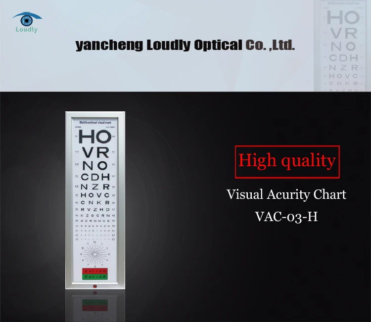 Optical instrument top quality vision test eye chart VAC-03-H for sale