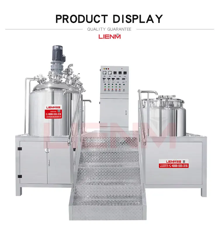 5l 10l Laboratory Mixing Machine Vacuum Emulsifying Mixer With