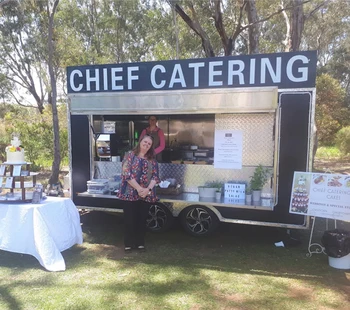 Fiberglass Snack Australian Standard Food Trailer Carts 