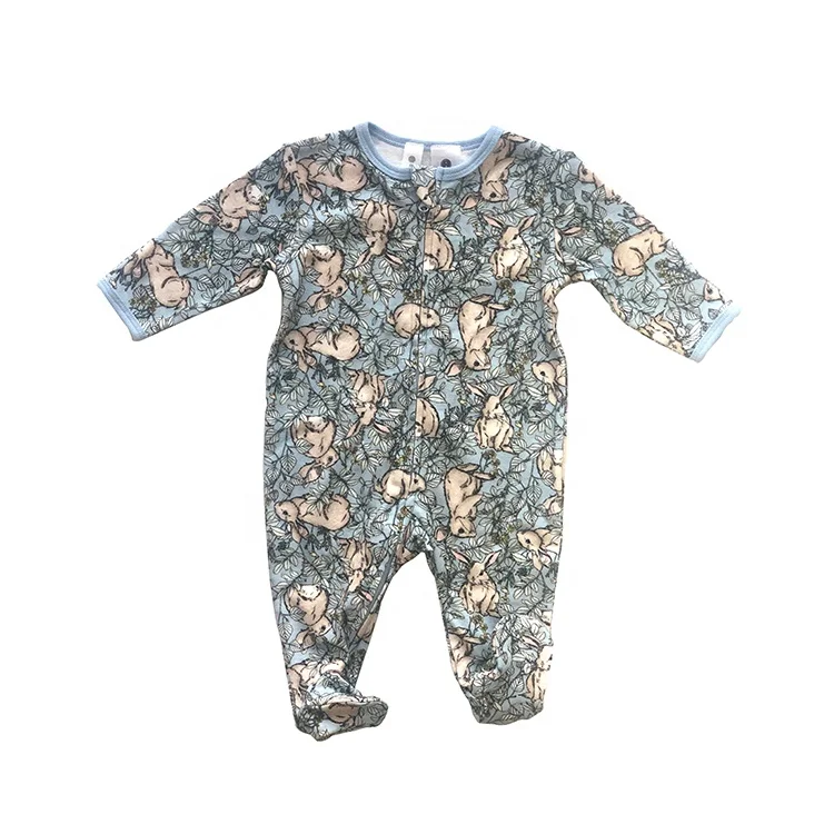 
Wholesale cotton baby jumpsuit fall newborn baby clothes interlock 003 