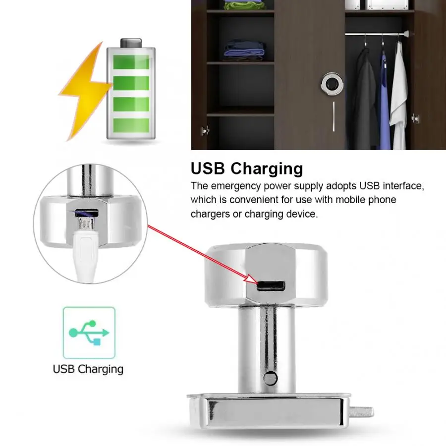 fingerprint drawer lock 