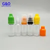 10ml transparent eye medical dropper bottles with long thin tips clear 10ml TPD e liquid shortfill bottles CBD juice vials