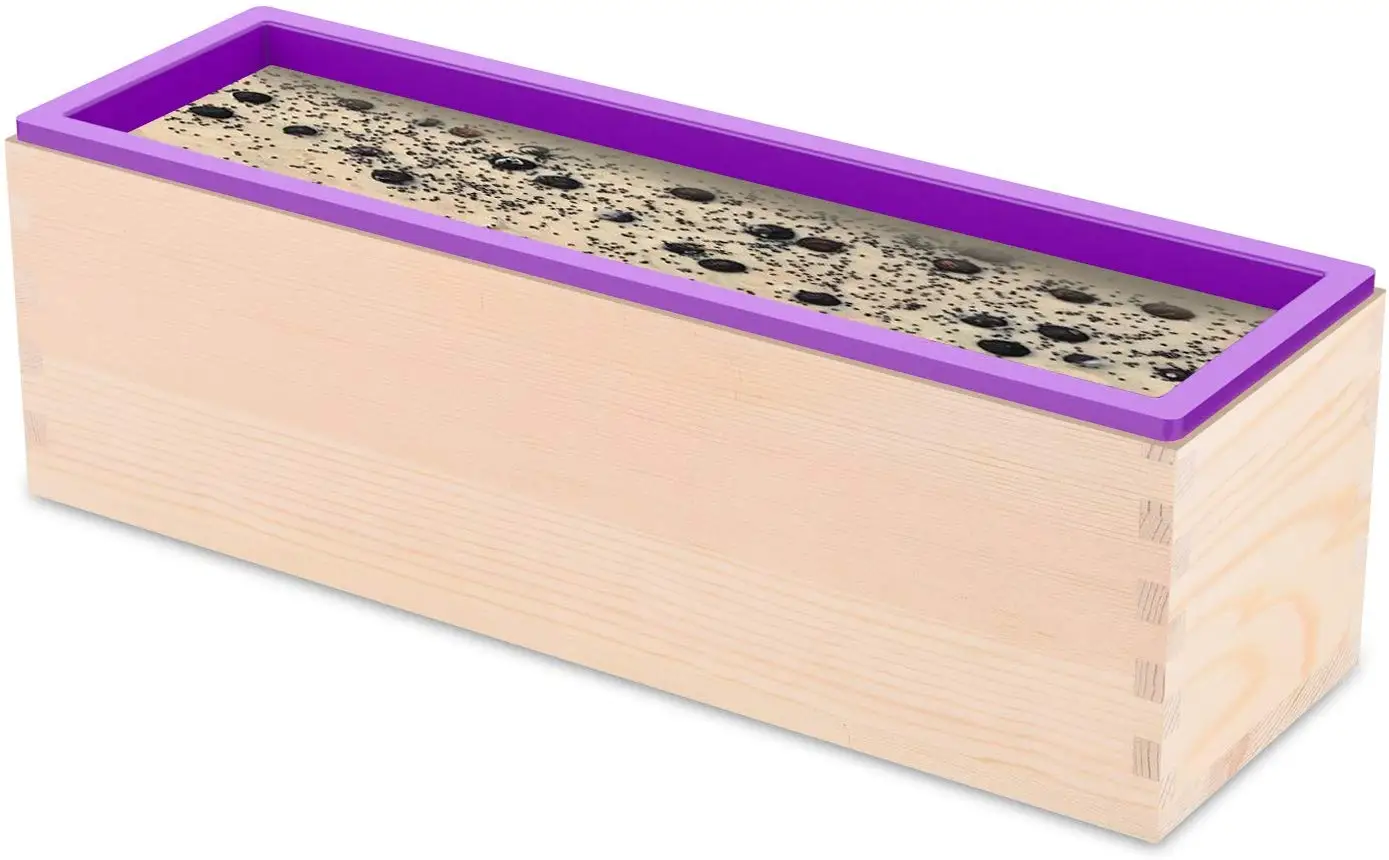 Soap Loaf Making Cutting Molds Kit With Silicone Mold + Wood Box