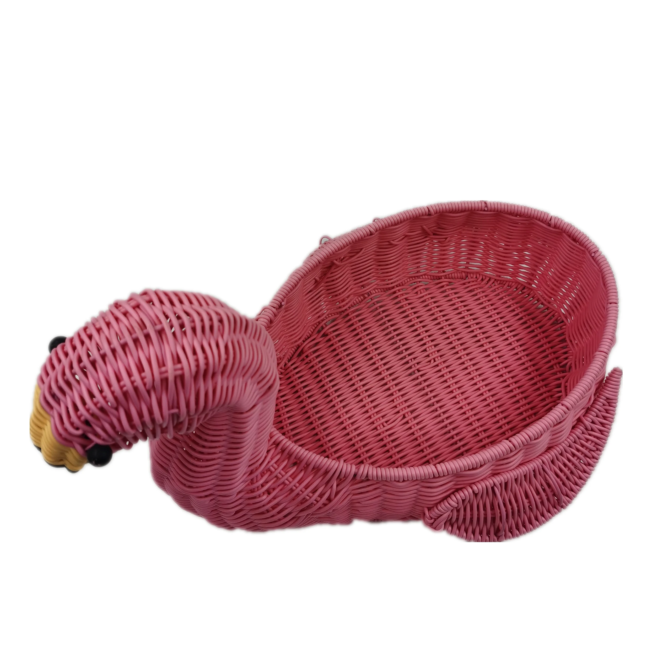 Food Grade Materials Decorative Flamingo Bowl Wicker Baskets Server For ...