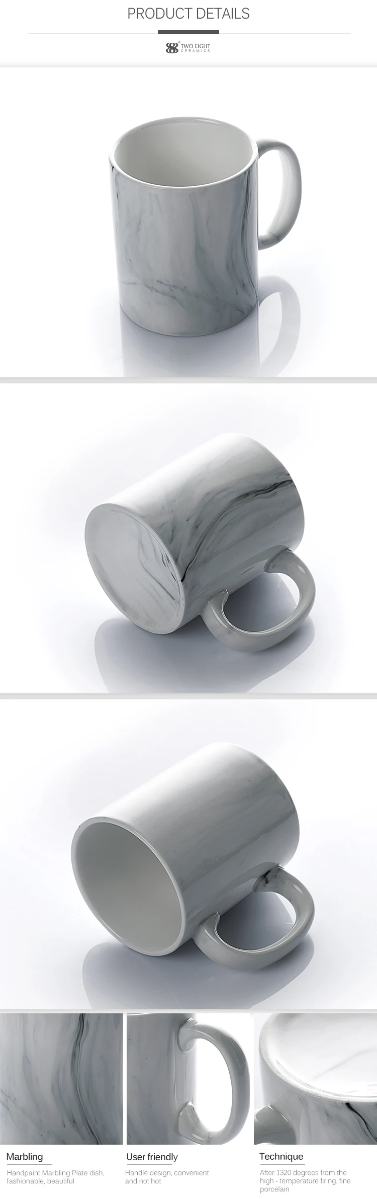 product-Two Eight-Cheap Modern 360ml Ceramic Mug, Restaurant Home Gift Customize Fine Porcelain Mugs-1