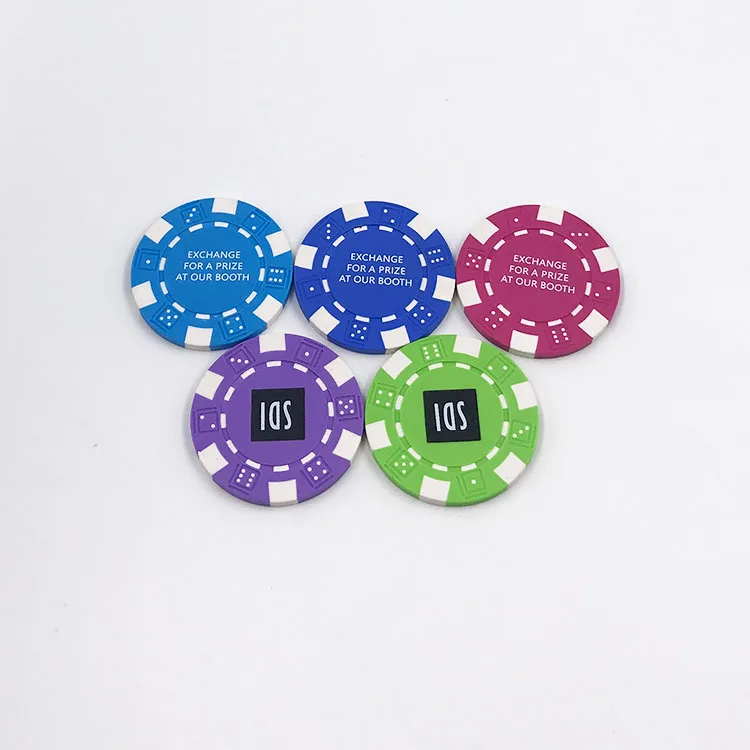 Custom  logo Clay Poker Chips 12gram Different Colors Dice logo Casino Chip manufacture