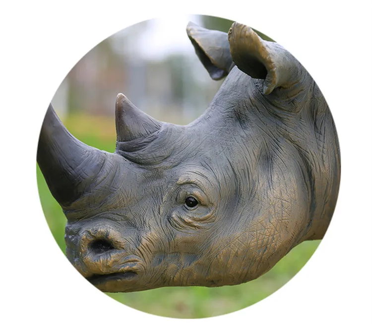 Outdoor Decoration Life Size Fiberglass Rhino Statue Sculpture Buy