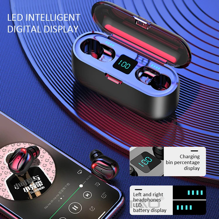 Tws Aviation Headset Earphone Bluetooth Wireless Earbuds Headphone In Ear Smartphone Ps4 Power Bank Microfone Custom Logo - ANKUX.COM