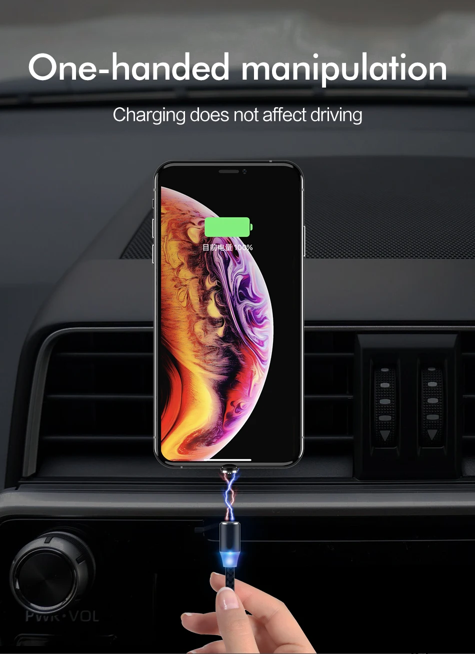 New 3plug 3 in 1 Magnetic Fast Charging Micro Usb Cable Type C Usb C Phone Data Cable charger for Samsung & Android & IOS - ANKUX.COM