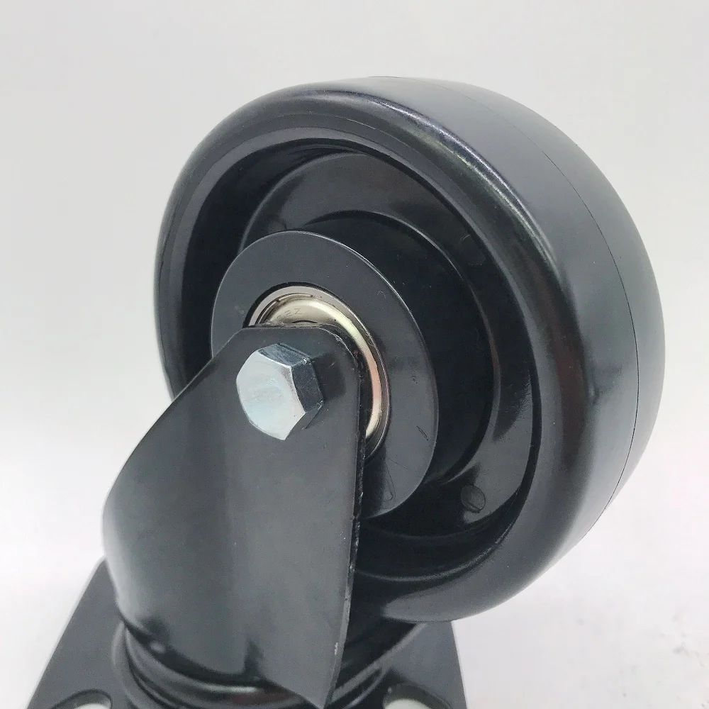 China Manufacturer 100mm * 35mm Double Ball Bearing Black Nylon Caster Universal Heavy Duty Hand Trolley Wheel
