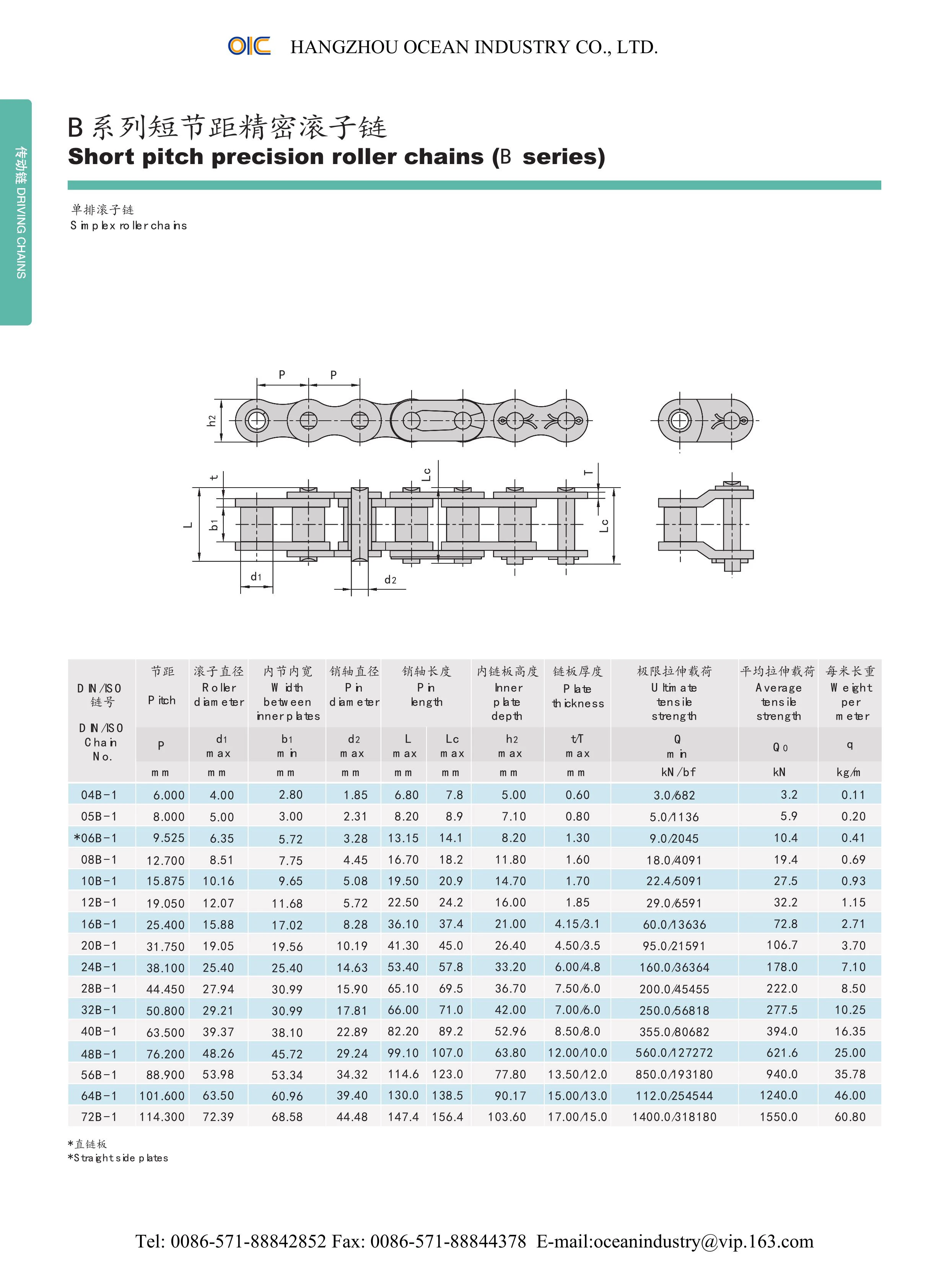 Stainless Steel Ss304/ss316 Roller Chain 04b 05b 06b 08b 32b 48b 56b ...