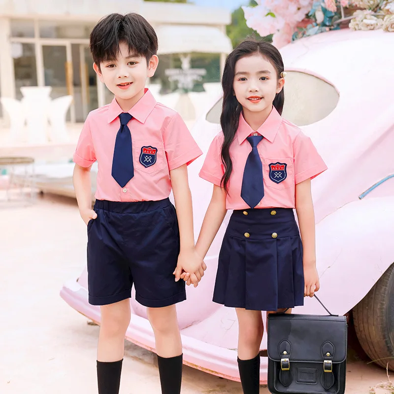 Modern Kids Beautiful Modern Design Cotton Shirt Short School Uniform