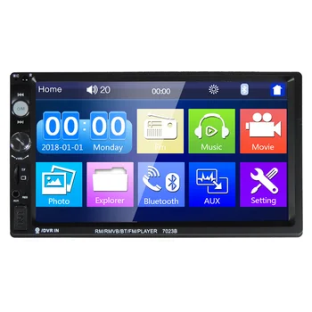 7023b 2 Din Car Multimedia Audio Player Stereo Radio 7 Inch Touch