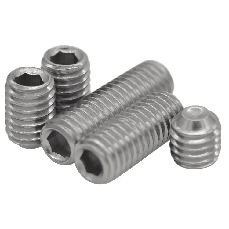 
M12*10-M12*40 SS Hexagon Socket Set Machine Screw With Flat Point 