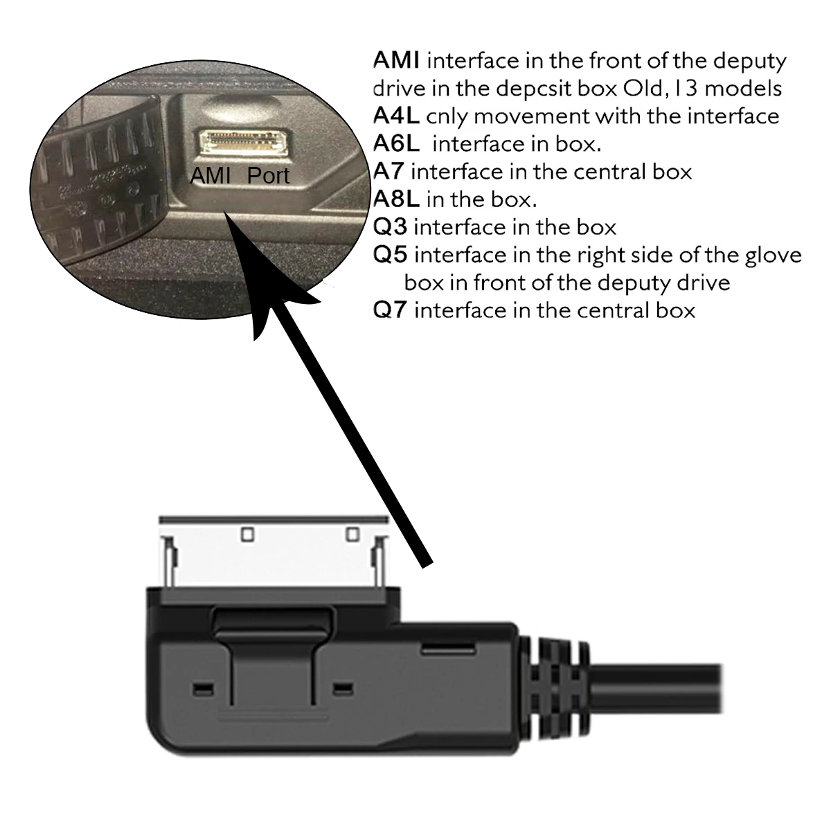 Mdi Wireless For Blue-tooth Aux Receiver Cable Adapter For 3g Audi A6l A8l  Q7 A3 A4l A3 A4 A6 A5 A1 S5 Q5 B6 B8 C6 B7 - Buy Ami Mdi With