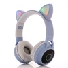 High end wireless boys and girls cat ear excel bluetooth stereo cute headset for kids