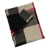 Russian Winter Classic Tartan Pattern Knitted Wool Pashmina Shawl of Ladies