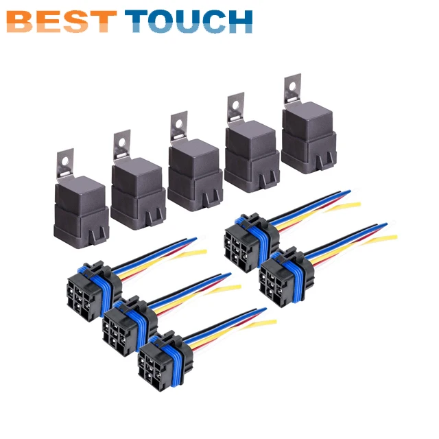 Hight Qulity 10 Pack 12V 30/40 Amp 5-Pin SPDT Style Electrical Relays
