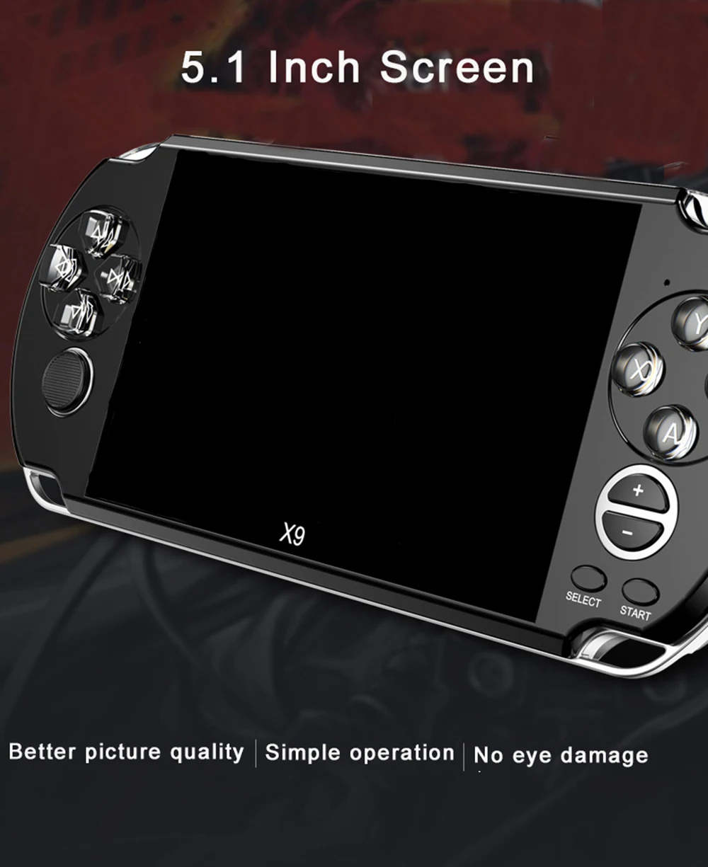 Wholesale Professional X9 Handheld Black White And Blue Game Console