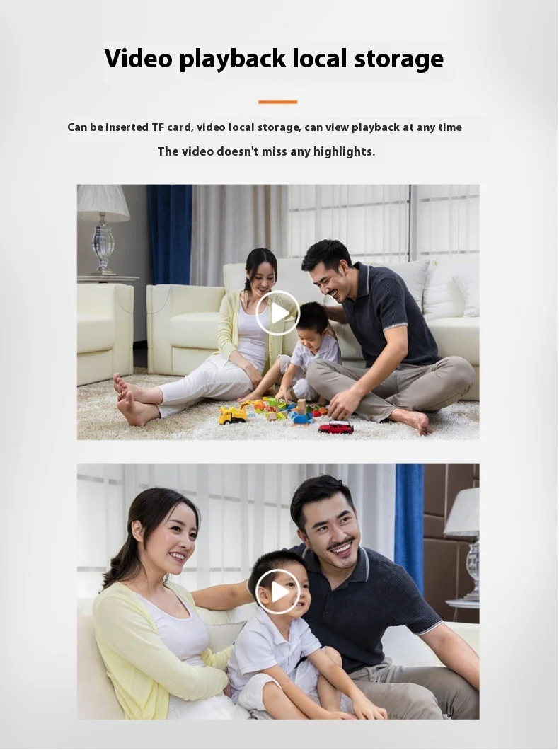 Cloudbirds V360pro Indoor WiFi Puppy Camera Easy Hanging Night Vision Remote Access Via Smartphone Cloud for Baby Care