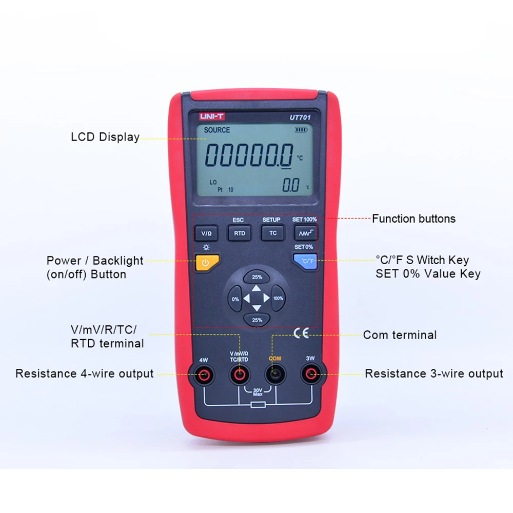 Unit Ut701 High Precision Thermocouple Temperature Calibrator