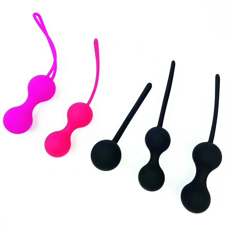 silicone medical grade Dual kegel balls sex toys for women tightening