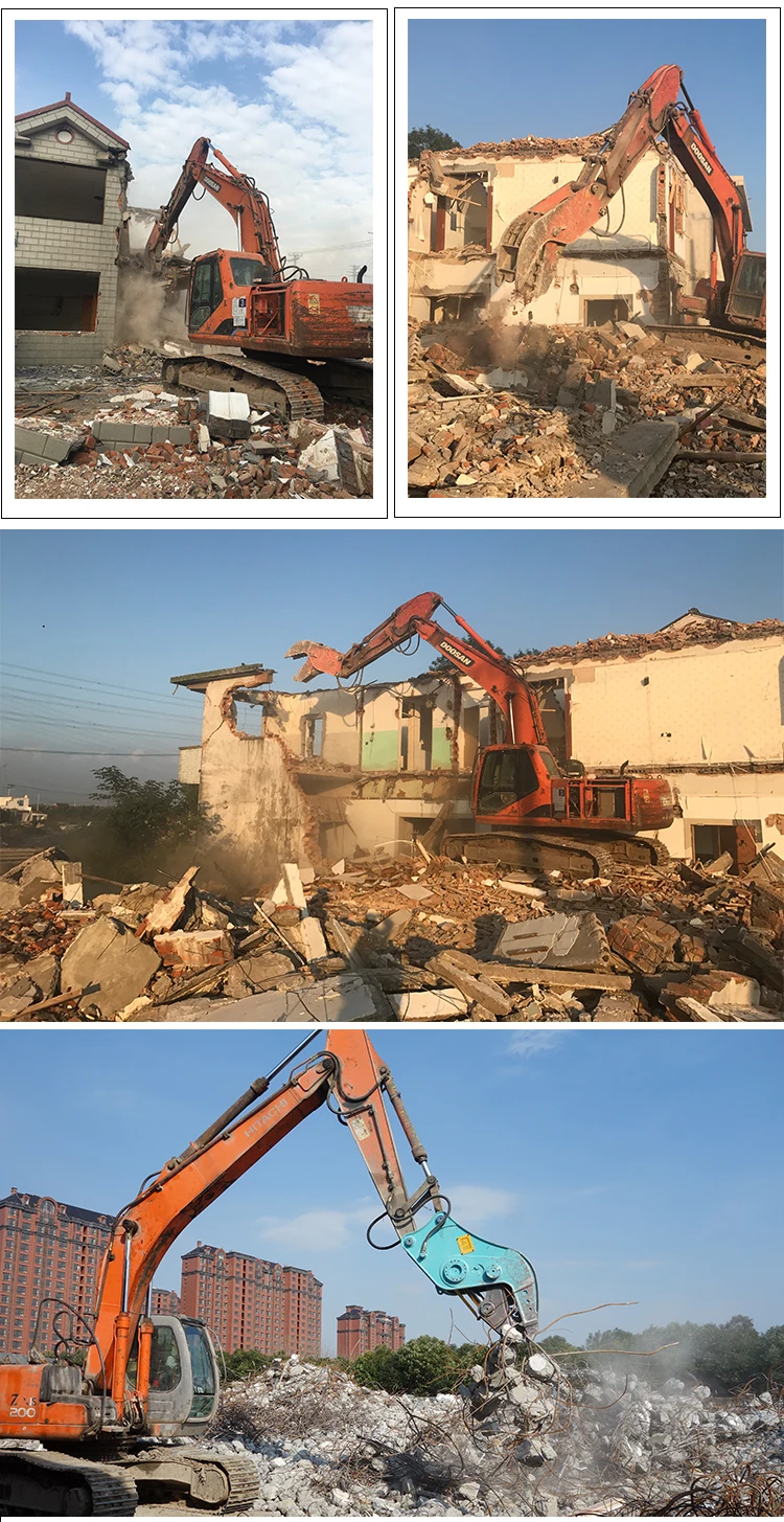 Hydraulic Concrete Crusher Pulverizer Equipment For Excavator Parts