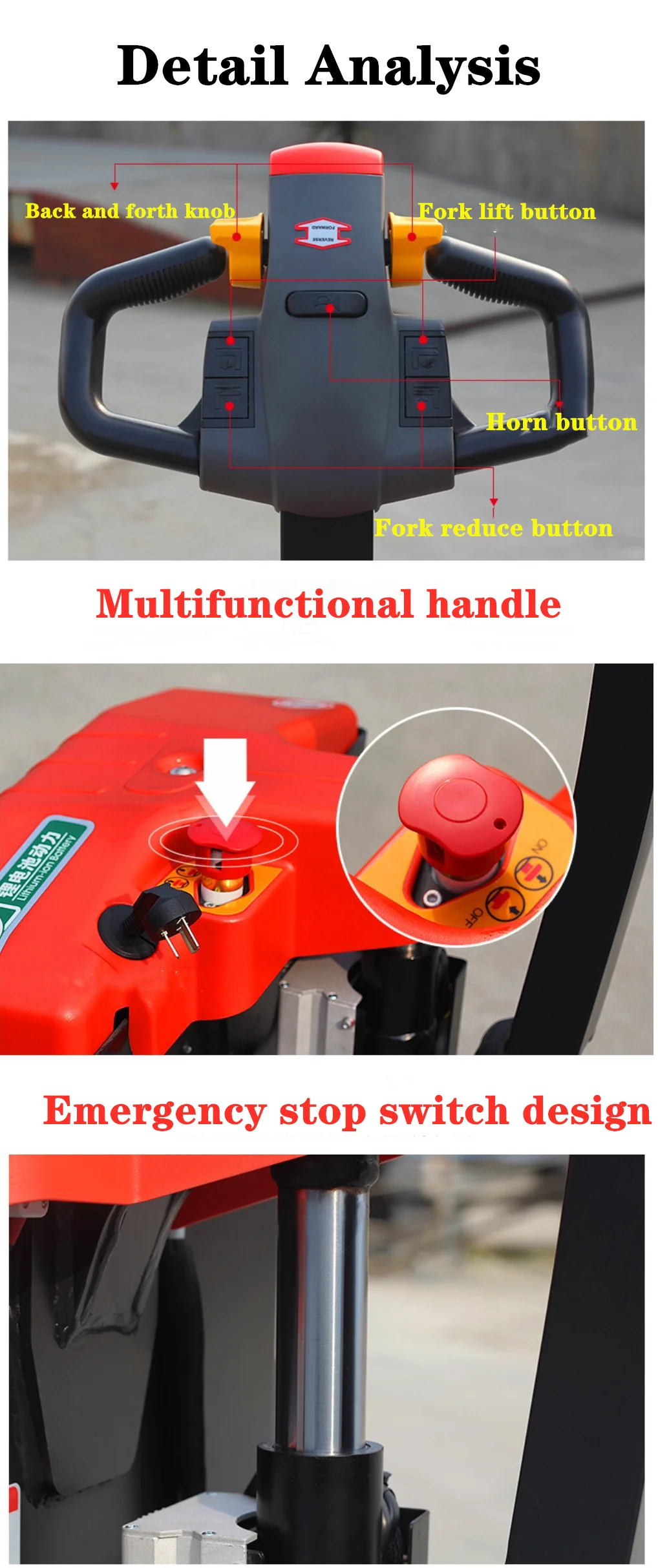 All Rough Terrain Electric Pallet Truck 1.5 Ton Pallet Truck Electric